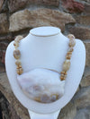 80s Sea Shell Statement Necklace: Hand-Strung Beach Jewelry