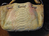 Vintage Retta Wolff Python Handbag: Italian Leather Bag with Crystal Elephant