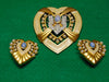 Heart Of Hollywood Collection By Elizabeth Taylor Heart Brooch Matching Clip Earrings