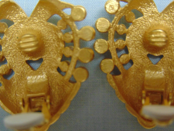 Heart Of Hollywood Collection By Elizabeth Taylor Heart Brooch Matching Clip Earrings