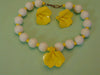 60s Lucite Flower Necklace & Clip Earring Set: Holland Garden Style