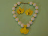 60s Lucite Flower Necklace & Clip Earring Set: Holland Garden Style
