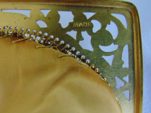 Whiting Davis Gold Mesh Purse, Made In USA, Vintage Evening Bag