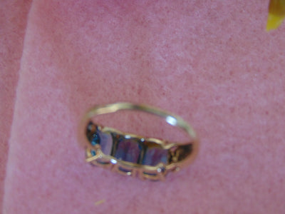 10KT Yellow Gold Blue Topaz Ring: December Birthstone, Size 5.5