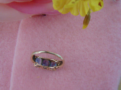 10KT Yellow Gold Blue Topaz Ring: December Birthstone, Size 5.5