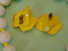 60s Lucite Flower Necklace & Clip Earring Set: Holland Garden Style