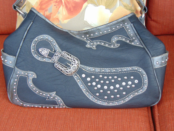 Montana West Vintage Western Purse: Rhinestone & Stud Detail