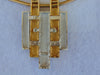 70s AVON Gold Tone Pendant Necklace: Geometric Art Deco Style