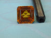 Art Deco Sterling Silver Ring: Topaz Glass, Size 7