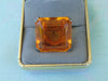 Art Deco Sterling Silver Ring: Topaz Glass, Size 7