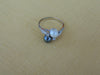 14KT White Gold Pearl & Hematite Estate Ring: Diamond Accent
