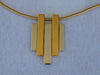 70s AVON Gold Tone Pendant Necklace: Geometric Art Deco Style