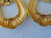 Vintage Jose Maria Barrera Dangle Earrings: Hammered Gold Clip-Ons