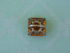 Art Deco Sterling Silver Ring: Topaz Glass, Size 7