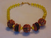 Lemon Yellow Glass Bead Necklace: Vintage 1950s-60s Statement Jewelry