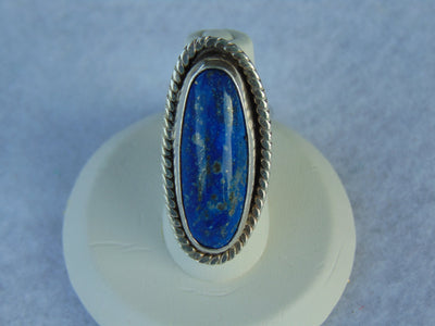 Griego Lapis Lazuli Sterling Silver Ring: Handmade Cowgirl Jewelry