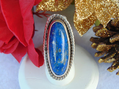 Griego Lapis Lazuli Sterling Silver Ring: Handmade Cowgirl Jewelry