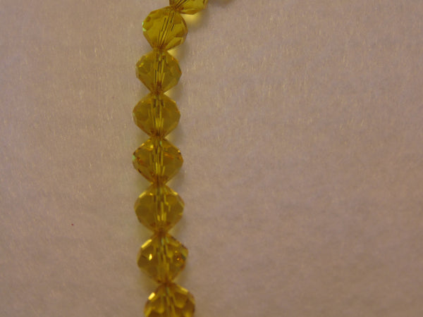 Lemon Yellow Glass Bead Necklace: Vintage 1950s-60s Statement Jewelry