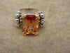 Citrine Ring: Southwest Western Fashion, 18K Gold Sterling Silver, Size 5 1/2