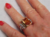 Citrine Ring: Southwest Western Fashion, 18K Gold Sterling Silver, Size 5 1/2