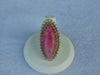 Griego Sterling Silver Pink Moonstone Ring - Size 6.5