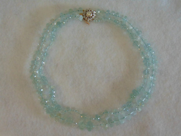 Aquamarine Necklace: 500 Carat Gemstone, Diamond Clasp, 14kt White Gold