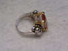 Citrine Ring: Southwest Western Fashion, 18K Gold Sterling Silver, Size 5 1/2