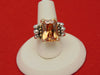 Citrine Ring: Southwest Western Fashion, 18K Gold Sterling Silver, Size 5 1/2