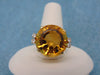 14K Yellow Gold Citrine Diamond Ring - 12 Carat, Size 8.25