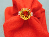 14K Yellow Gold Citrine Diamond Ring - 12 Carat, Size 8.25