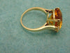 14K Yellow Gold Citrine Diamond Ring - 12 Carat, Size 8.25