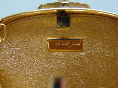 Vintage Judith Leiber Swarovski Crystal Minaudiere: Black & Silver Evening Bag