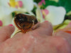 Vintage 18Kt YG Smokey Topaz Ring: 30 Carat Solitaire