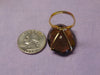 Vintage 18Kt YG Smokey Topaz Ring: 30 Carat Solitaire