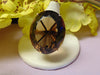 Vintage 18Kt YG Smokey Topaz Ring: 30 Carat Solitaire