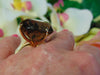 Vintage 18Kt YG Smokey Topaz Ring: 30 Carat Solitaire