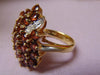 Vintage Mozambique Garnet Diamond Ring: 14K Yellow Gold, Size 6