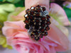 Vintage Mozambique Garnet Diamond Ring: 14K Yellow Gold, Size 6