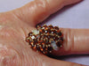 Vintage Mozambique Garnet Diamond Ring: 14K Yellow Gold, Size 6