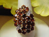 Vintage Mozambique Garnet Diamond Ring: 14K Yellow Gold, Size 6