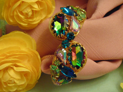 Clamper Bracelet-Watermelon Bracelet-Juliana Bracelet-Bracelet For Weddings,Derbies,Holidays,Cruises,Opera,Musicals,Theater,Broadway Plays