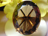 Vintage 18Kt YG Smokey Topaz Ring: 30 Carat Solitaire