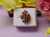 Vintage Mozambique Garnet Diamond Ring: 14K Yellow Gold, Size 6
