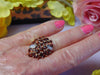 Vintage Mozambique Garnet Diamond Ring: 14K Yellow Gold, Size 6