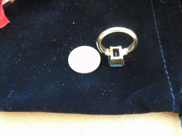 Blue Topaz Ring For Birthdays-Engagements-Weddings-Christmas Gifts-Promise Rings-Operas-Theater-Musicals-Western Dances-Gallery Shows-Church