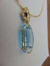 Blue Topaz Necklace For Operas-Theater-Showgirls-Gallery Openings-Derbies-Holidays-Chairty Balls-Ballroom Dances-Western Dances-Topaz Gifts
