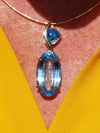 Blue Topaz Necklace For Operas-Theater-Showgirls-Gallery Openings-Derbies-Holidays-Chairty Balls-Ballroom Dances-Western Dances-Topaz Gifts
