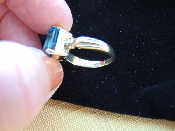 Blue Topaz Ring For Birthdays-Engagements-Weddings-Christmas Gifts-Promise Rings-Operas-Theater-Musicals-Western Dances-Gallery Shows-Church