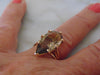 1950s Pear Smokey Quartz Ring: 14Kt Yellow Gold, Size 6