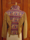 Lariat Fringe Leather Jacket For Rodeos-Horse Shows-Western Dances-Country Concerts-Equestrian Wear-Navajo Coat-Aztec Coat-Southwest Jacket